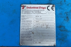 ChillerSerwis - Tabliczka znamionowa agregatu wody lodowej Industrial Frigo