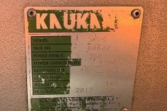 Tabliczka znamionowa chillera Kaukan 3KPS: 380 V, 4580 W, R407C 2,1 kg, rok 2017