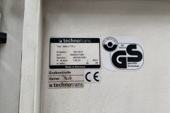 Nawilżacz offsetowy technotrans beta.c 170 L: tabliczka znamionowa