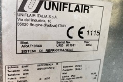 Chiller Uniflair 240 kW - tabliczka znamionowa