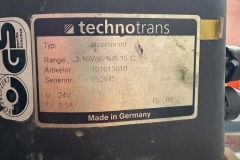 Technotrans Alcocontrol: tabliczka znamionowa dozownika